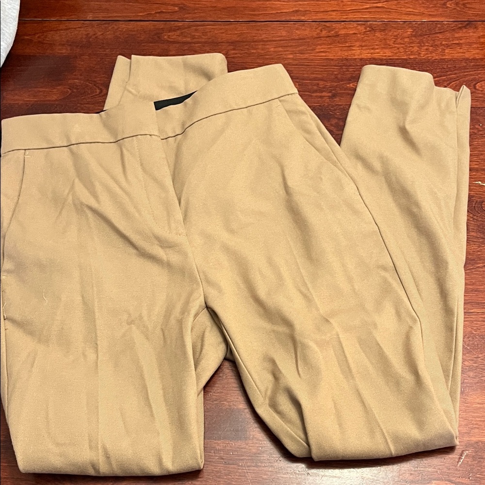Zara Tan High Waisted Trousers